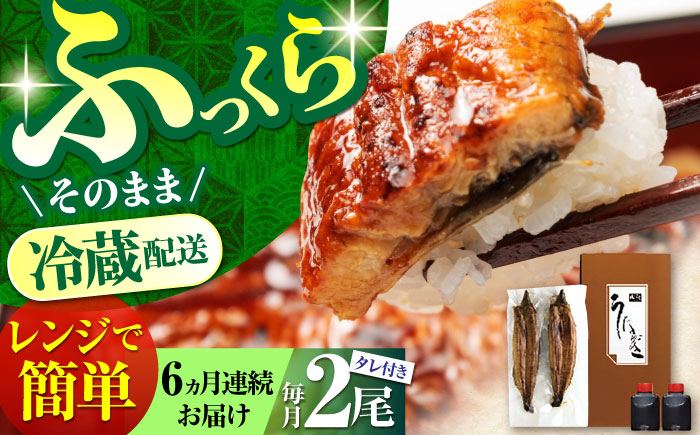 【6回定期便】高知県産 朝焼きうなぎ蒲焼 2尾セット 【株式会社 四国健商】 [ATAF087]