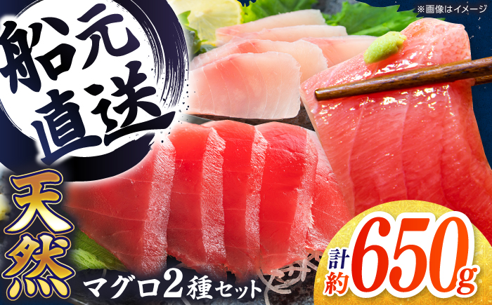 厳選 天然 マグロ 2種セット（計約650g） / 高知 魚介 海鮮 鮮魚 魚 マグロ まぐろ 鮪 新鮮 天然 刺身 寿司 セット 【株式会社Dorago】 [ATAM054]