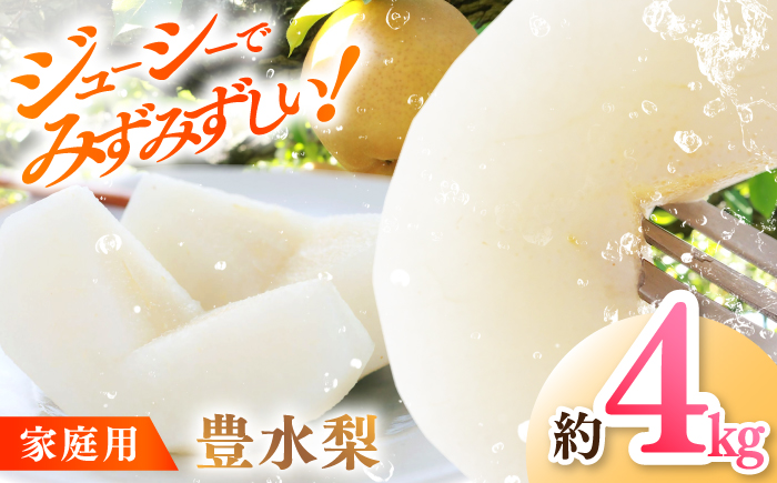 【先行予約】 川渕果樹園 豊水梨 約4kg 家庭用 〈2025年10月～発送〉 / 梨 なし ナシ 豊水 果物 フルーツ デザート 夏 秋 ヘルシー 健康 水分補給 【株式会社Dorago】 [ATAM057]