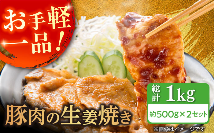 豚肉の生姜焼き 味付けセット 約500g×2 豚 しょうが焼き 焼くだけ 簡単 【(有)山重食肉】 [ATAP023]