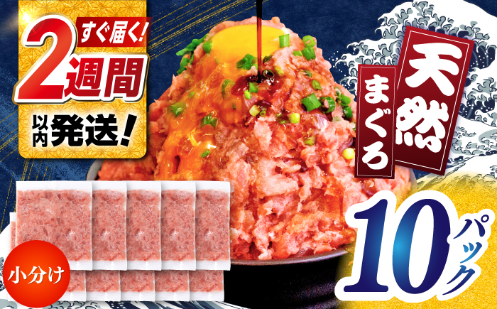 まぐろたたき丼 約65g×10セット ネギトロ マグロ 高知 海鮮丼 天然 【株式会社 七和】 [ATAX002]