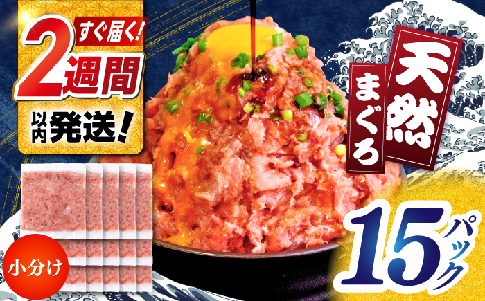 天然まぐろ ネギトロ たれ付  約65g×15セット / まぐろたたき丼 小分け 個包装 冷凍 ねぎとろ まぐろ 鮪 マグロ 高知 海鮮 海鮮丼 天然【株式会社 七和】 [ATAX031]