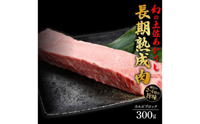 エイジング工法 熟成肉 土佐あかうし 特選カルビ ブロック 約300g 冷凍 【株式会社LATERAL】 [ATAY025]