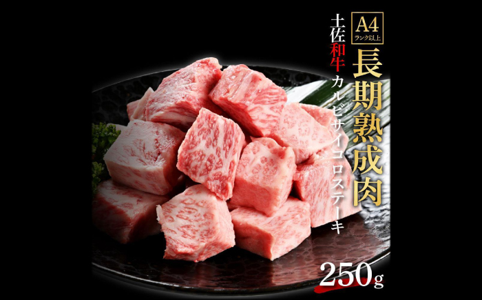 エイジング工法 熟成肉 土佐和牛 特選カルビ サイコロステーキ 約250g (冷凍) 【株式会社LATERAL】 [ATAY057]