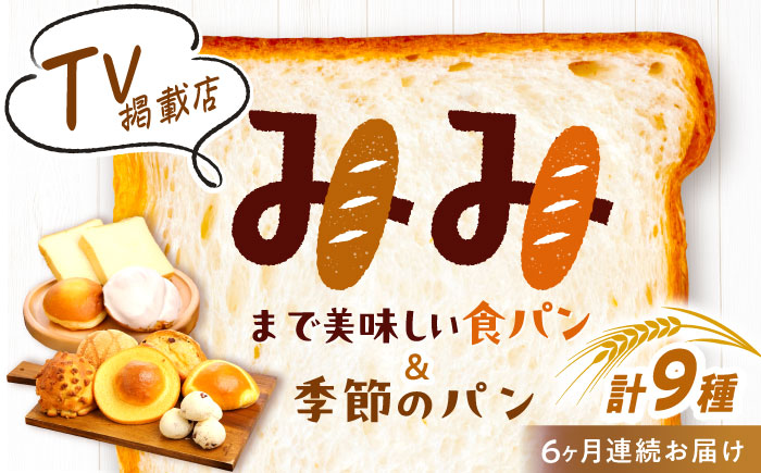 【6回定期便】 コミベーカリー 季節のパンおまかせセット （9種入） / 高知 コミ パン 食パン 菓子パン 季節 おまかせ セット 詰め合わせ 【株式会社こみベーカリー】 [ATBN002]