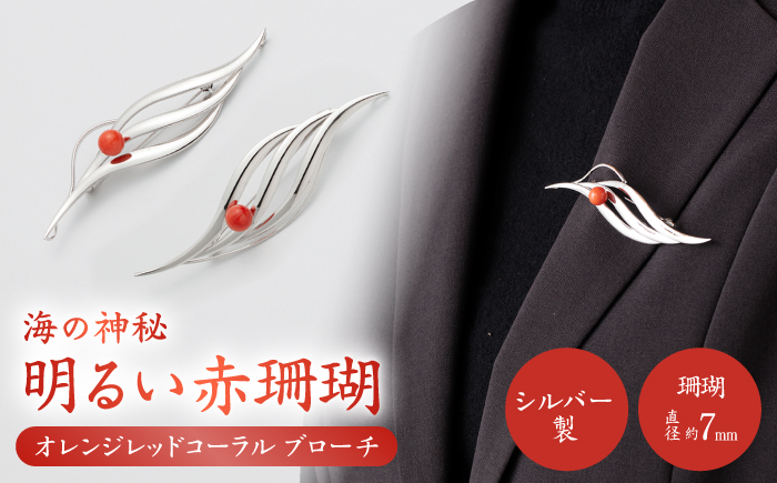 珊瑚ブローチ (1点) 【有限会社米沢サンゴ店】 [ATCX007]