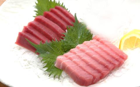 こだわりの天然メバチマグロセット　メバチマグロ中トロ赤身各1柵