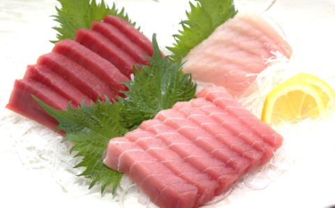 こだわりの天然メバチマグロビントロセット　メバチマグロ中トロ赤身各1柵　ビントロ1柵