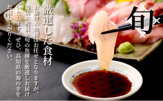 ほんとにおいしい！室戸のお刺身　３～５種盛り合わせお楽しみセット2人前 刺身 刺身盛り合わせ 旬の鮮魚 高知県産 鮮魚 海鮮丼 漬け丼 寿司 惣菜 10000円