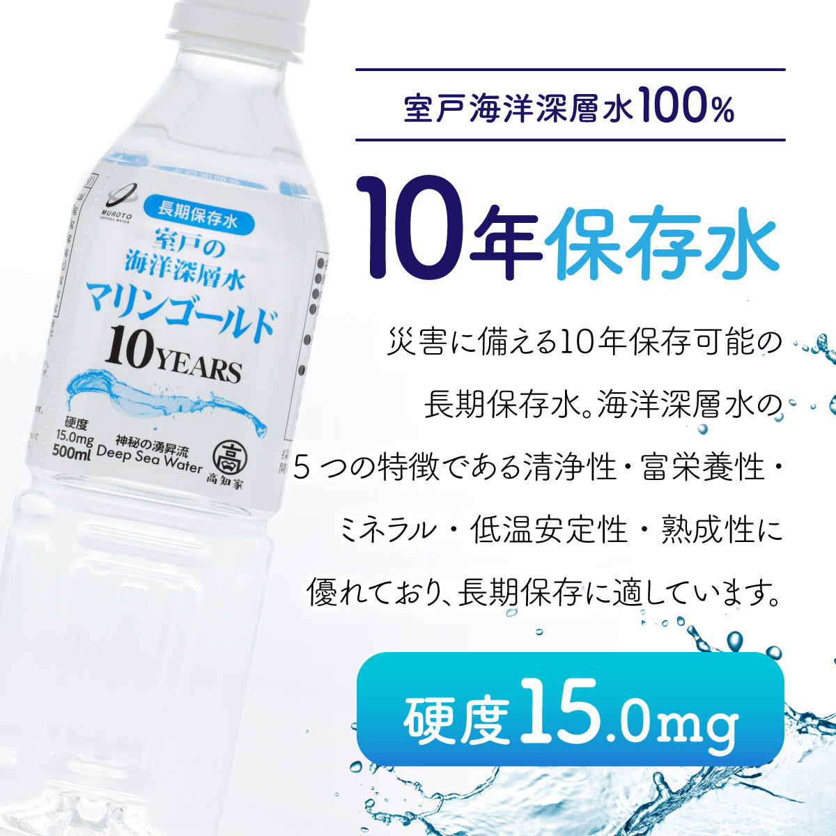 【１０年保存水】 災害時に備えちょきよぉ～セット 500ml×24本