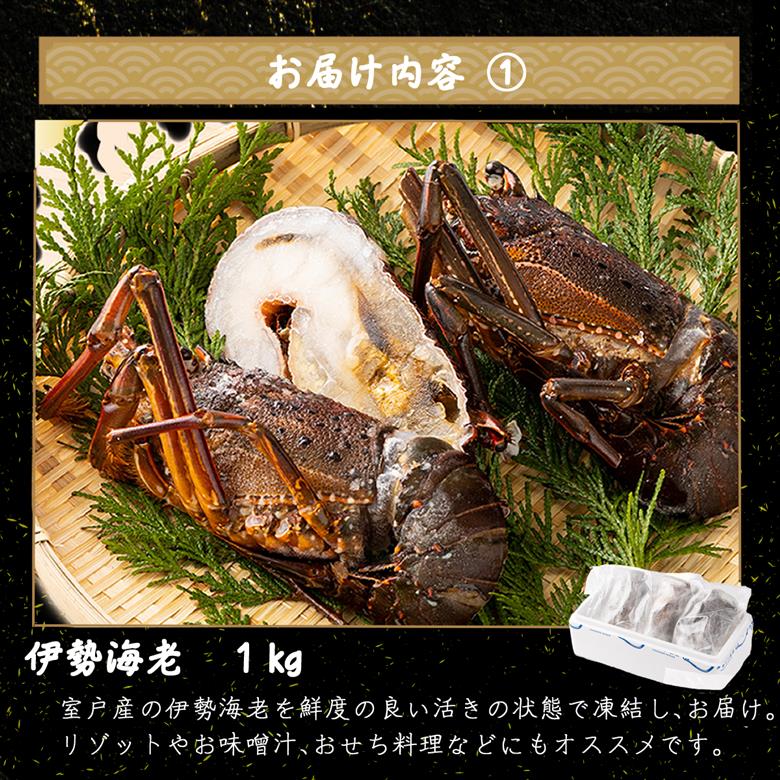 室戸の海の幸バラエティセット 5種詰め合わせ 63,500円コース まぐろ マグロ カツオ かつおたたき 伊勢海老 伊勢えび  ネギトロ 福袋 セット 正月 高知 室戸