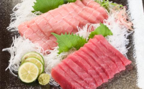 こだわりの天然メバチマグロセット　メバチマグロ中トロ赤身各1柵