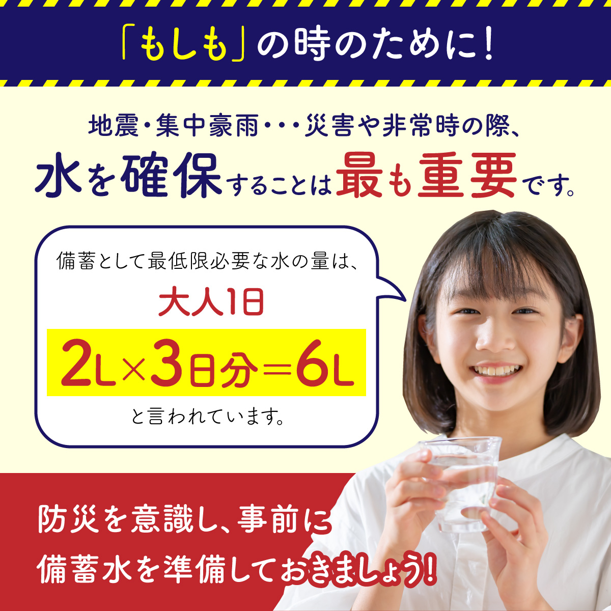 【１０年保存水】 災害時に備えちょきよぉ～セット 2L×6本 マリンゴールド10years ミネラルウォーター 備蓄水 災害用 避難用品 防災グッズ