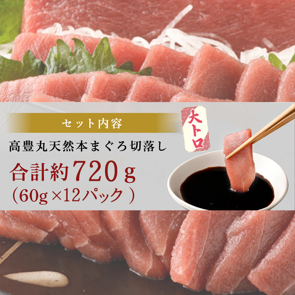 【お刺身ちょこっとパック】 天然本まぐろ 大トロ 切落し 720g 60g×12パック お手軽 食べきりサイズ 切り落とし お刺身 魚介類 海鮮 小分け 魚 天然まぐろ 魚貝 マグロ 高知県 簡単解凍 簡単調理 惣菜 tk105