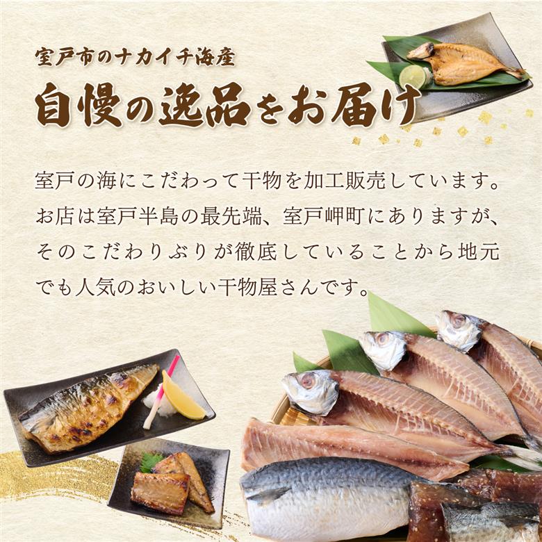 ナカイチ海産！人気干物３種類詰め合わせセット 干物 あじ アジ サバ さば おかず 冷凍 5000円 送料無料 nk036