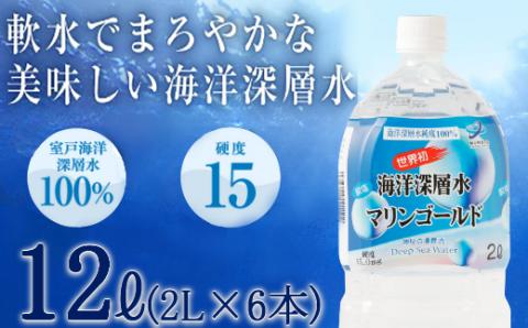 ミネラルウォーター こじゃんと飲んでみんかよセット 2L×6本 硬度15 水 ペットボトル マリンゴールド 飲料水 災害用 避難用品 高知県 室戸市 国産 送料無料 mg001