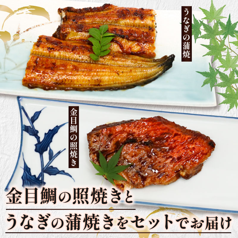 金目鯛照焼きと厳選うなぎの蒲焼セット 土用の丑の日 きんめだい キンメダイ 鰻 ウナギ うな重 うな丼 キンメ丼 簡単調理 高知県 室戸市 惣菜 おかず