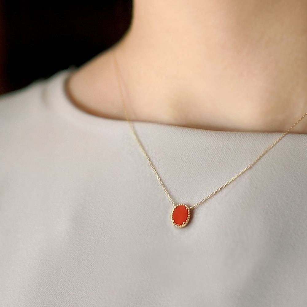 珊瑚 血赤珊瑚 サニーペンダント ネックレス K10イエローゴールド 天然 サンゴ 一点物 アクセサリー 厄除け お守り クリスマス バレンタイン 誕生日プレゼント 記念日 ホワイトデー ジュエリー 大人可愛い ギフト さんご サンゴ 高知県室戸市