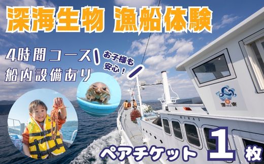 室戸からの招待状「海来に乗船していざ深海生物漁業体験」試食付 体験 ペア 子どもから大人まで 夏休み クルージング 船内設備あり 高知県 太平洋