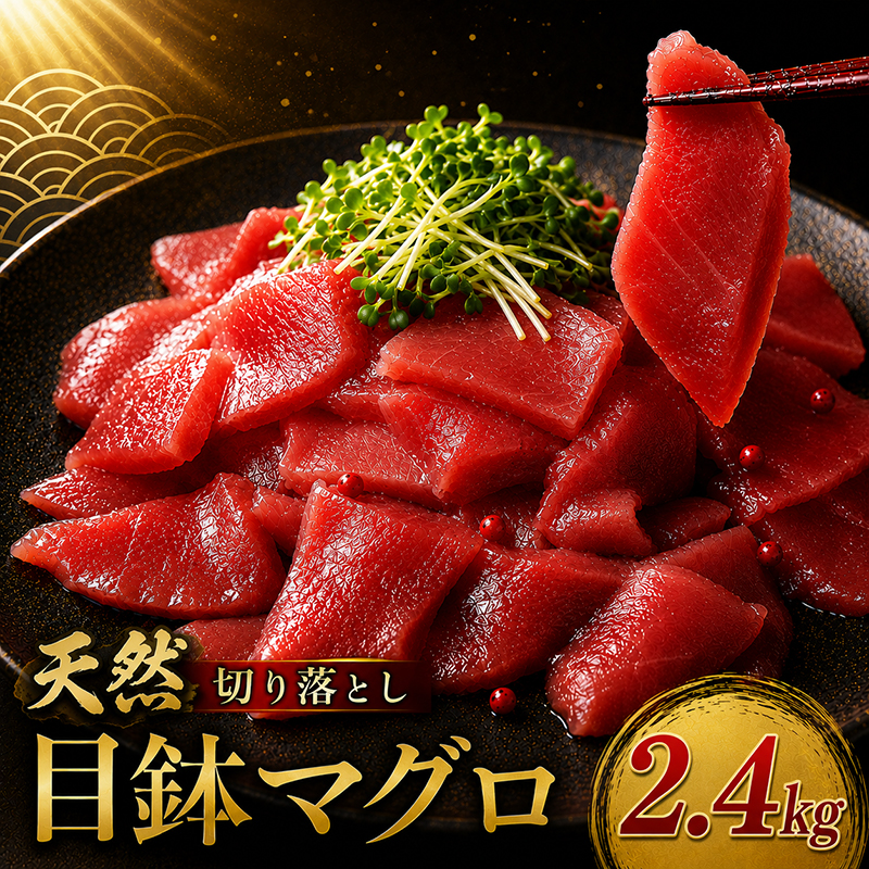 天然 メバチマグロ 切り落とし 2.4kg 100g×24パック めばちまぐろ まぐろ マグロ 鮪 中トロ 天然 天然まぐろ 天然マグロ 刺身 お刺身 食べ比べ 海鮮丼 丼 魚 さかな 新鮮 高知 室戸 冷凍 小分け 海鮮