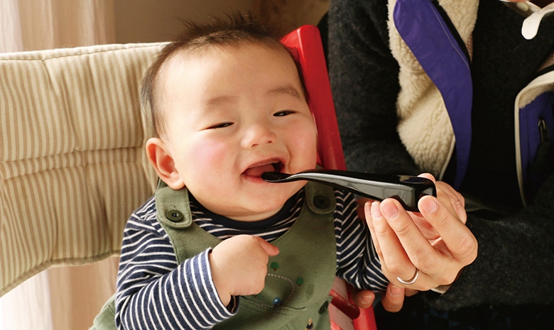 【木製ベビースプーン】親子さじ(漆仕上げ) 2本セット