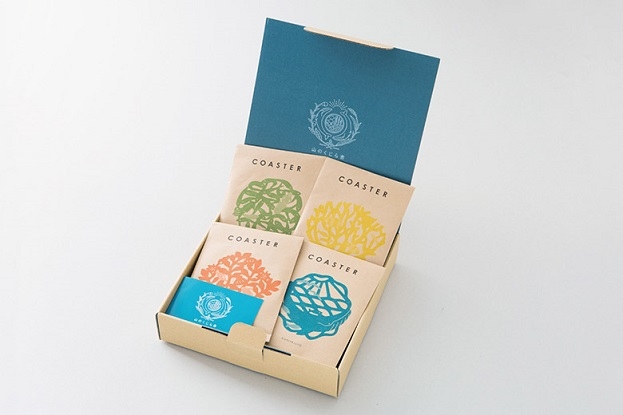 山のくじら舎コースター4枚セット