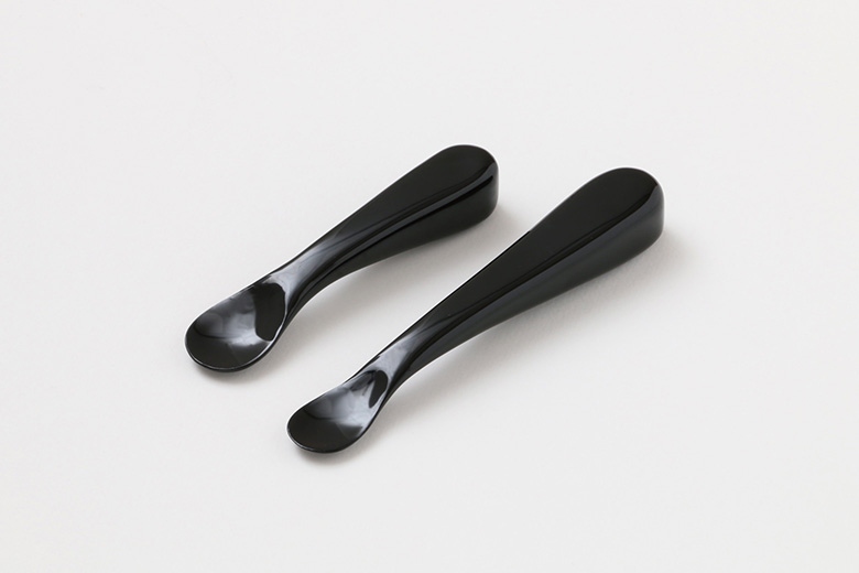 【木製ベビースプーン】親子さじ(漆仕上げ) 2本セット