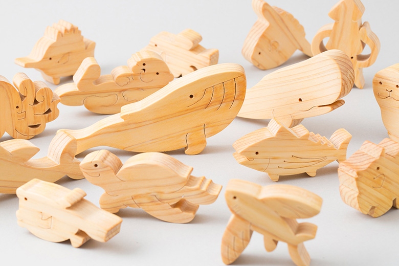 【木のおもちゃ】海パズル 名入れ可能