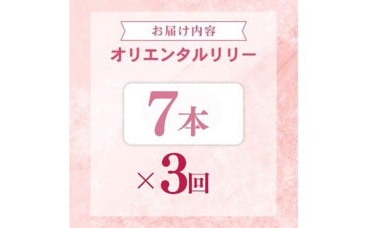 定期便3回 ユリ オリエンタルリリー 7本