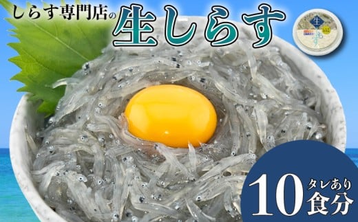 土佐のお刺身「生しらす」10個セット <しらす出汁を使った特製のポン酢タレ付き>