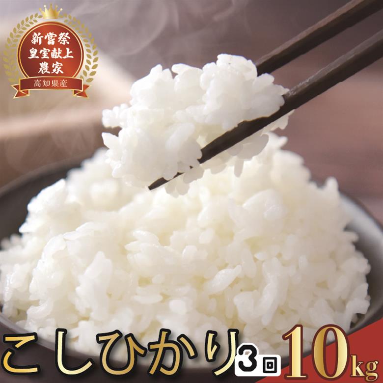 令和8年産 コシヒカリ 白米 3ヵ月連続 定期便 10kg × 3回 30kg