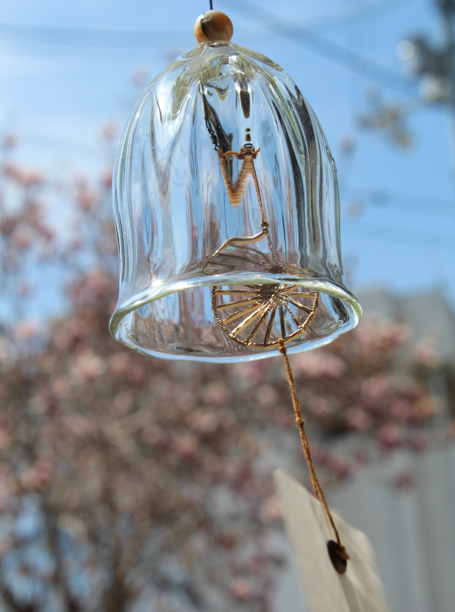 ガラス風鈴「海つ音」（ベル型・アンモナイト）【 工芸品 雑貨 インテリア 風鈴 人気 おすすめ 】