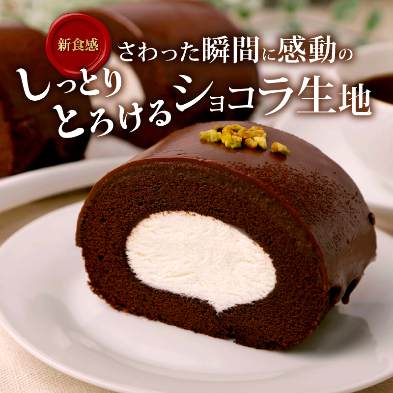 雪ヶ峰ロールくちどけショコラ 2本セット | ロールケーキ チョコレート ケーキ チョコ 濃厚 デザート おやつ お菓子 スイーツ スウィーツ 贈答 贈り物 ギフト プレゼント 人気 おすすめ 高知県 南国市