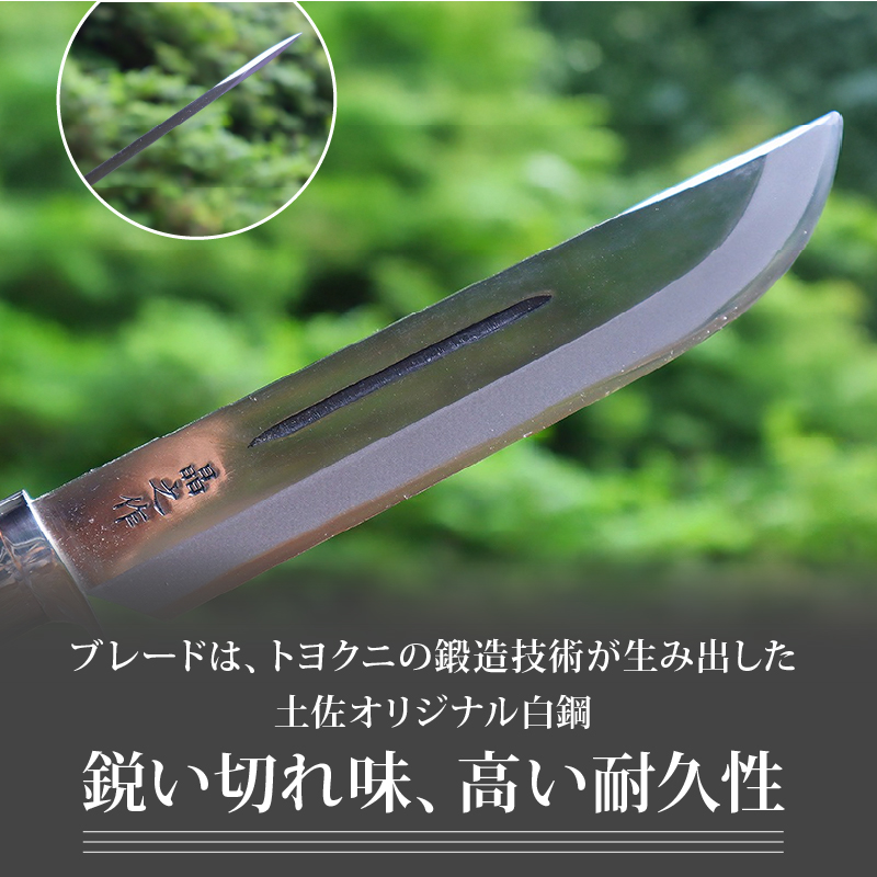 晶之作 土佐狩猟剣鉈 180 両面ヒ入 | ナイフ キャンプ アウトドア 打刃物 土佐 鉈 剣鉈 なた 職人 山林 狩猟 熊 刃物 薪割り ハンドメイド 釣り 伝統 工芸 高知県 南国市