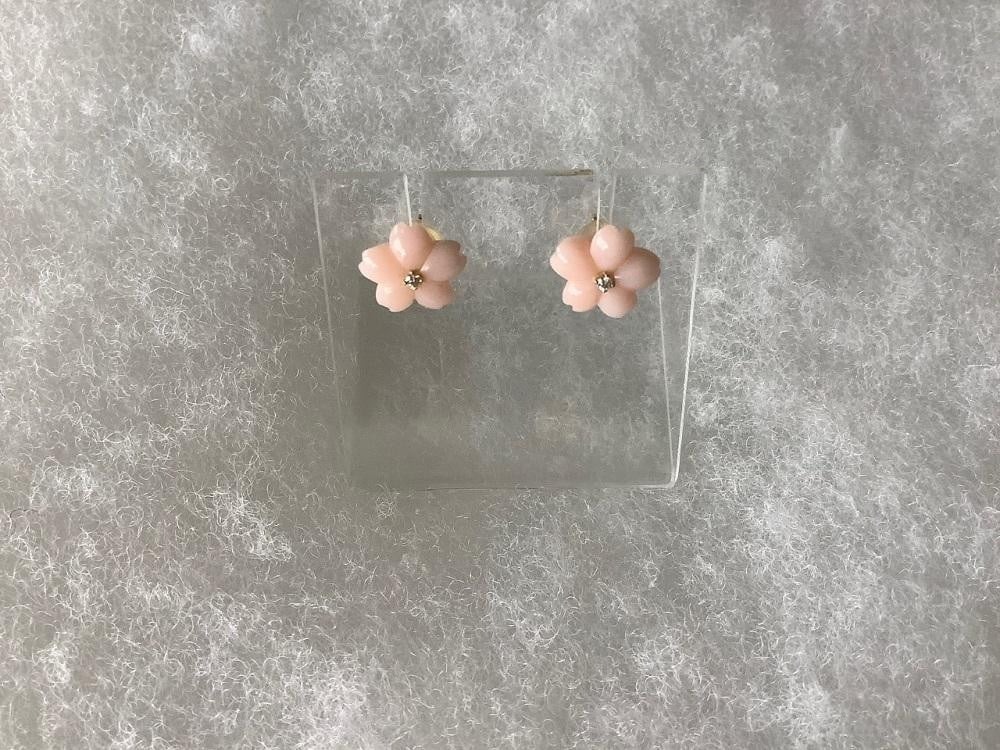 桜ドロップピアス（小）