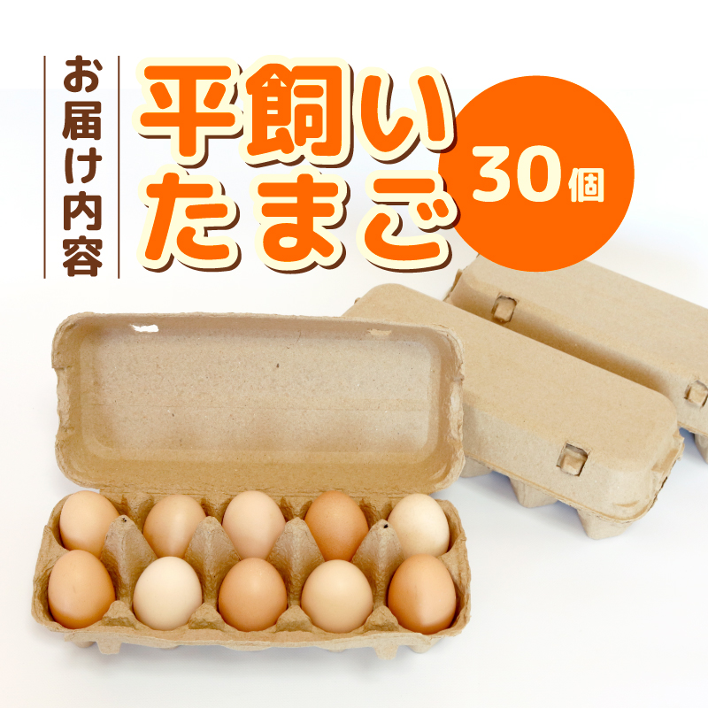平飼い卵 30個入り たまご 卵 タマゴ 鶏卵