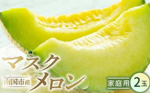 高知県南国市産／ご家庭用マスクメロン（2個）【メロン フルーツ くだもの デザート 高評価 人気 おすすめ】【メロン マスクメロン フルーツ 果物 くだもの 食品 デザート 高評価 厳選 高級 ギフト 贈り物 人気 おすすめ 】