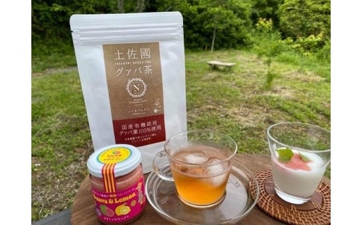 有機グァバ農園の完熟フルーツソースと土佐國グァバ茶セット【お茶 飲料 健康茶 国産 漢方 人気 おすすめ 高知県 南国市】