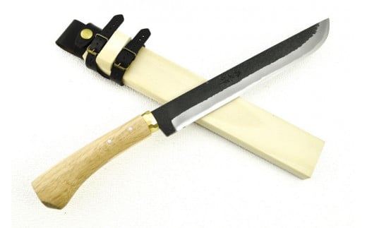 晶之作 土佐鍛 狩猟刀 猪鹿刀 270 土佐オリジナル白鋼 真鍮丸輪 | ナイフ キャンプ アウトドア 打刃物 土佐 鉈 剣鉈 なた 職人 山林 狩猟 熊 刃物 薪割り ハンドメイド 釣り 伝統 工芸 高知県 南国市