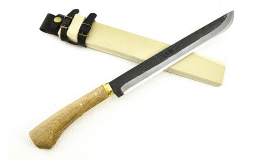 晶之作 土佐鍛 狩猟刀 猪鹿刀 300 土佐オリジナル白鋼 真鍮丸輪 | ナイフ キャンプ アウトドア 打刃物 土佐 鉈 剣鉈 なた 職人 山林 狩猟 熊 刃物 薪割り ハンドメイド 釣り 伝統 工芸 高知県 南国市