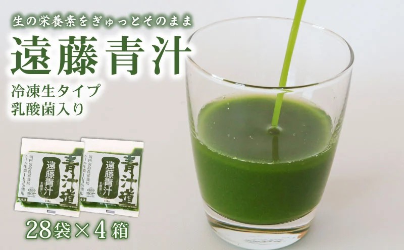 遠藤青汁 【生】 冷凍 4箱 11.2kg( 100g × 112袋 )