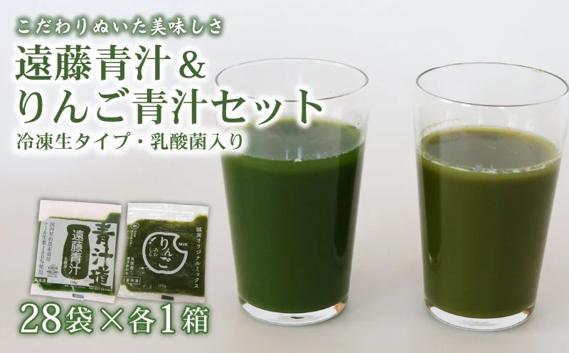 遠藤青汁とりんご青汁 【生】 冷凍 各28袋×2種セット 計5.6kg( 100g × 56袋 )