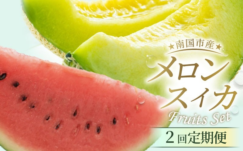 【年2回定期便】メロン・スイカ (指定月発送) | 限定 定期便 マスクメロン 最高品スイカ フルーツ 果物 厳選 高級 青肉メロン 人気 デザート ギフト プレゼント 贈り物 くだもの 旬 お取り寄せ ギフト 甘い スイカ めろん 詰合せ 高糖度 先行予約 産地直送 すいか 高知県 南国市
