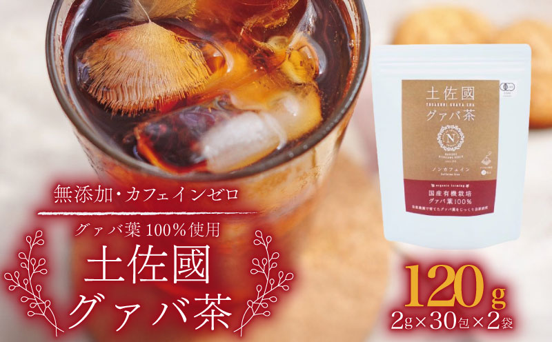 国産有機栽培グァバ葉100％使用 土佐國グァバ茶 2g×60包