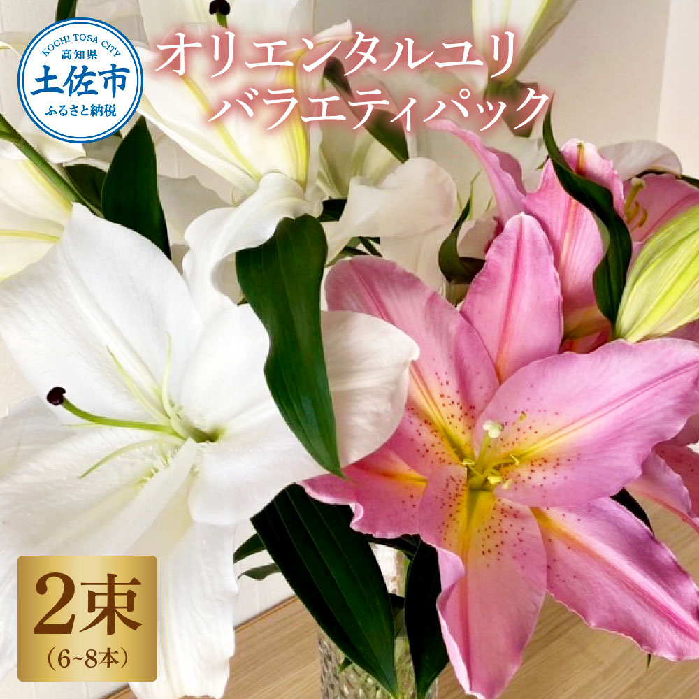 オリエンタルユリ バラエティパック 2束(1束3～4本 15輪以上)