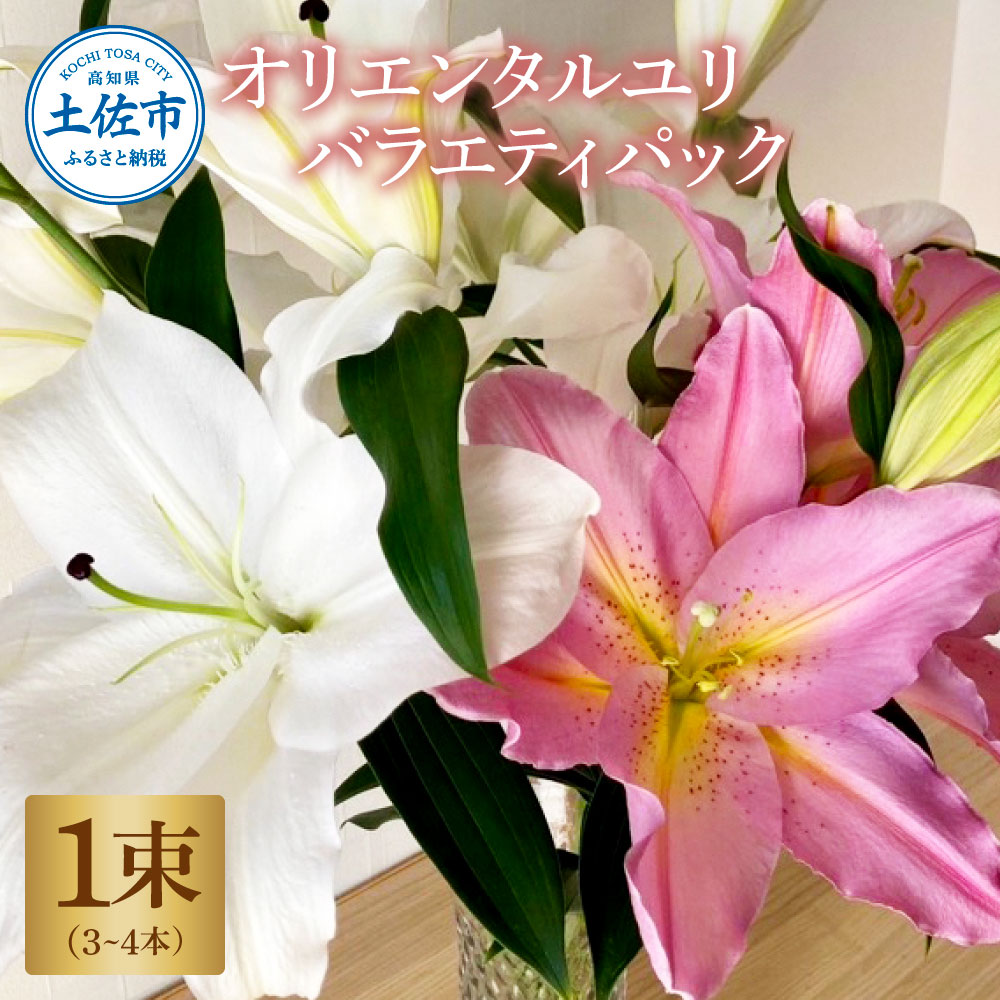 オリエンタルユリ バラエティパック 1束(1束3～4本 15輪以上)