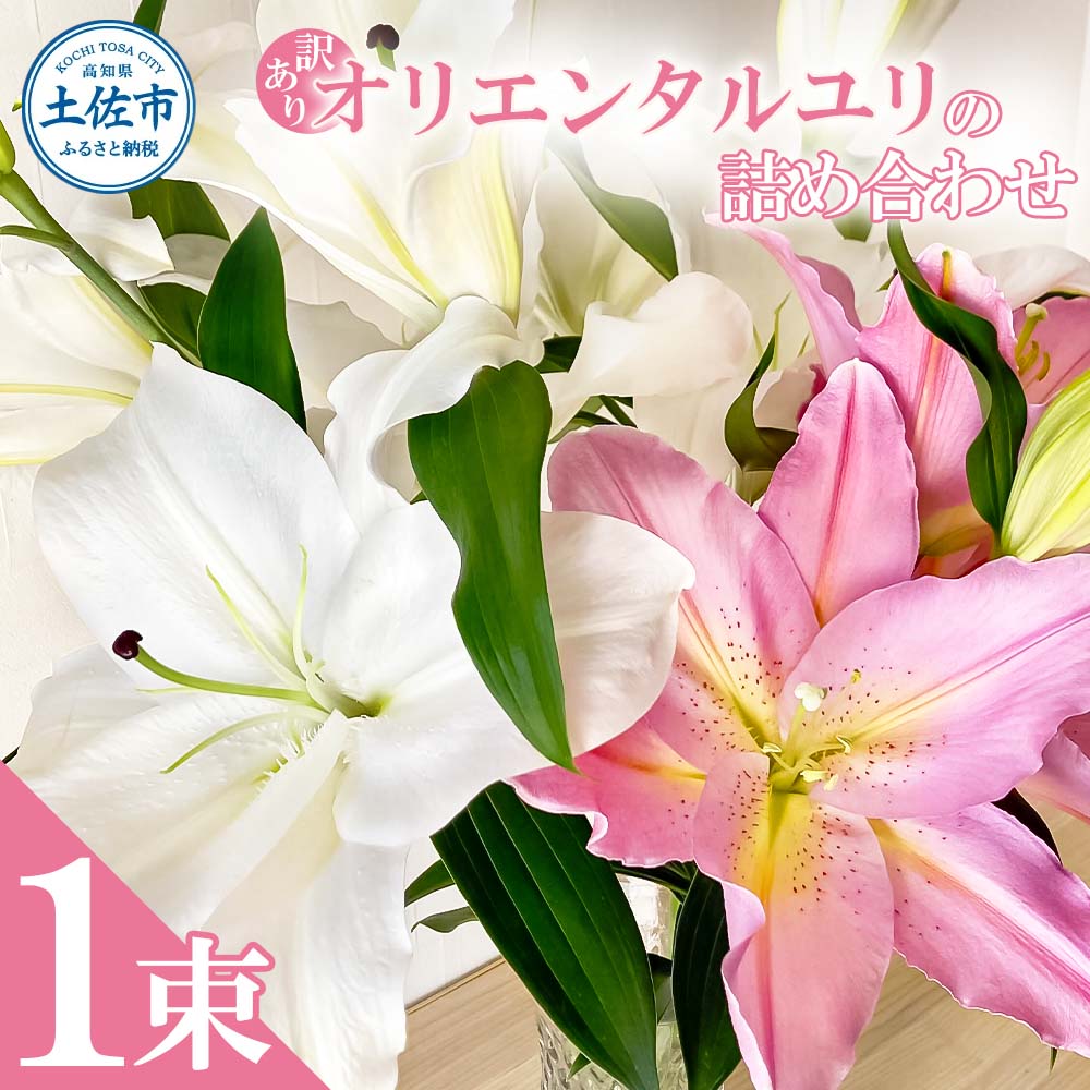 訳あり オリエンタルユリの詰め合わせ 1束(1束4～6本 15輪以