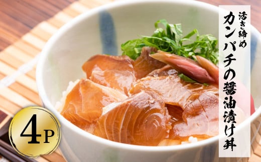 活き締めカンパチの醤油漬け丼（4P）セット カンパチ 勘八