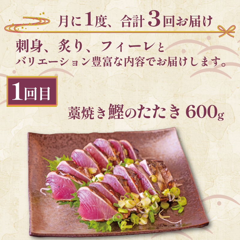 【定期便3回】 お刺身 定期便 3回