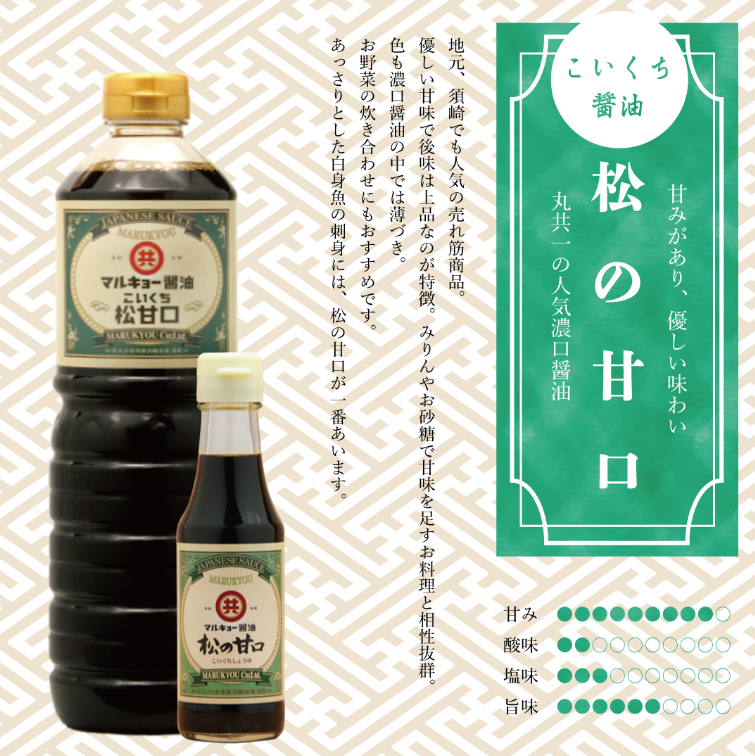 こいくち醤油 松の甘口 1000ml MK015 1000ml
